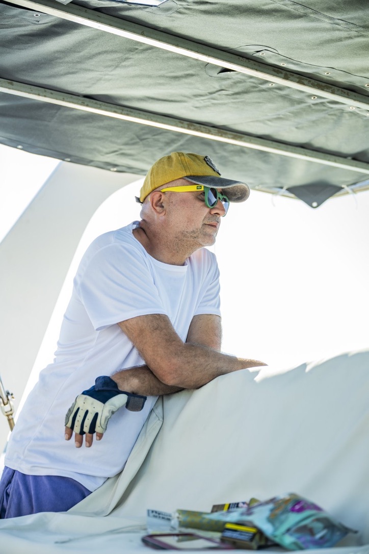 Marin Tintchev, founder of China GEO EU, on board a yacht